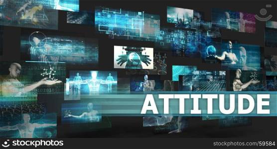 Attitude Presentation Background with Technology Abstract Art. Attitude