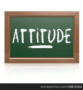 Attitude word written on chalk board image with hi-res rendered artwork that could be used for any graphic design.. Attitude word written on chalk board