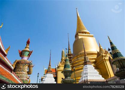 Attractions Wat Phra Kaew in Bangkok, Thailand. There are places of religious importance.