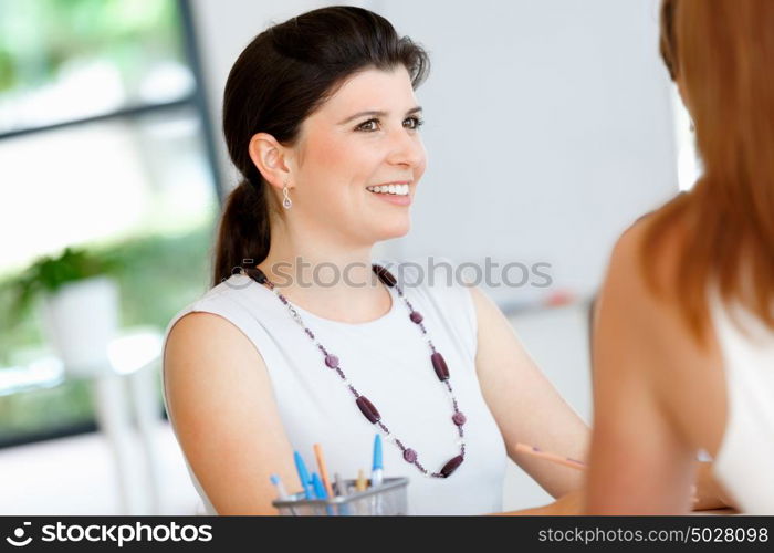 Attractive businesswoman in office