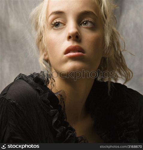 Attractive Caucasian blond woman.