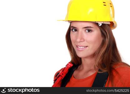Attractive female worker