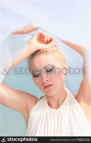 attractive girl in a relaxed reverie