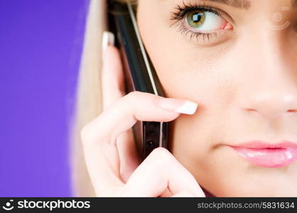 Attractive girl speaking on the mobile phone