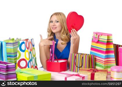 Attractive girl with shopping bags
