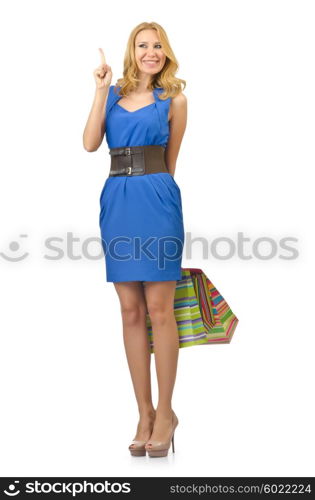 Attractive girl with shopping bags