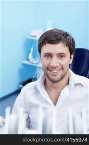 Attractive man in the dental office