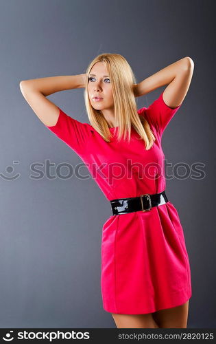 Attractive model in studio fashion shooting