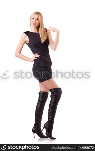Attractive model isolated on the white