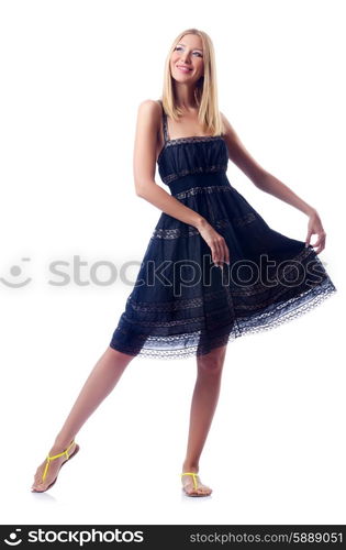 Attractive model isolated on the white