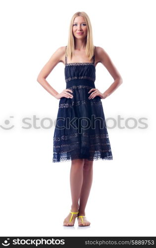 Attractive model isolated on the white