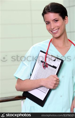 Attractive nurse in hospital