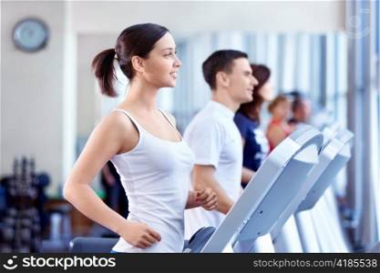 Attractive people on the treadmill
