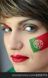Attractive Portugal supporter