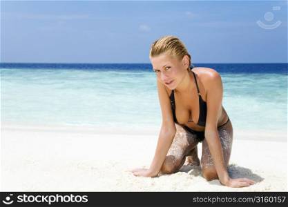 Attractive woman at the beach