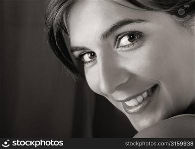 Attractive woman smiling
