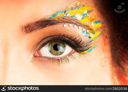 Attractive woman with the stylish make up