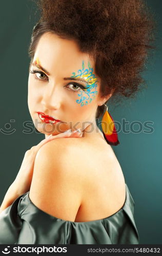 Attractive woman with the stylish make up