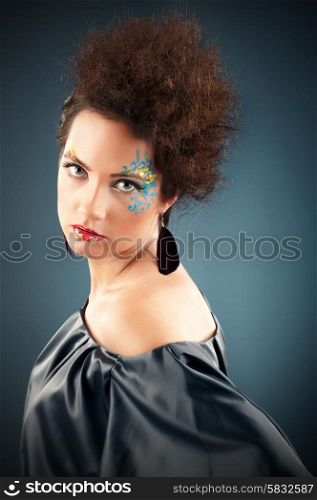 Attractive woman with the stylish make up