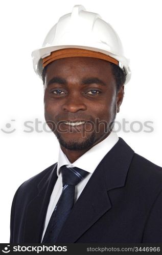 attractive young architect a over white background