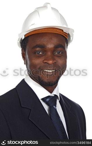 attractive young architect a over white background