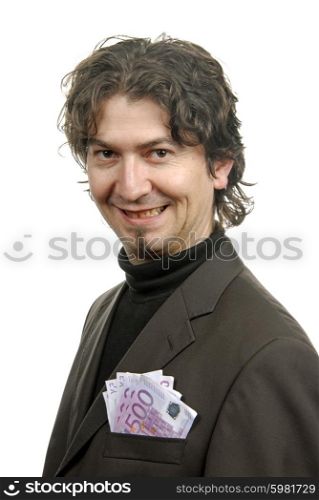 attractive young business man a over white background
