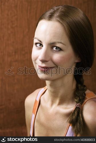 Attractive young woman in a studio