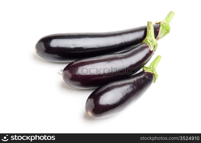 aubergines isolated on white background