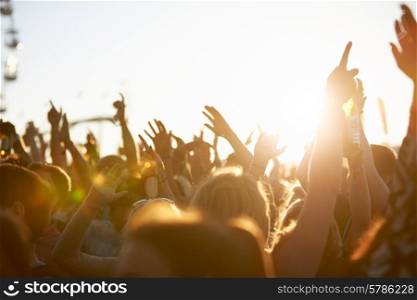 Audience At Outdoor Music Festival