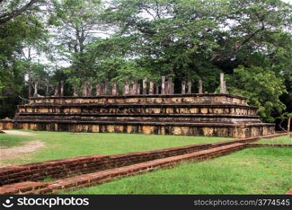 Audience Hall of palace in Polonnaruwa, Sri Lanka