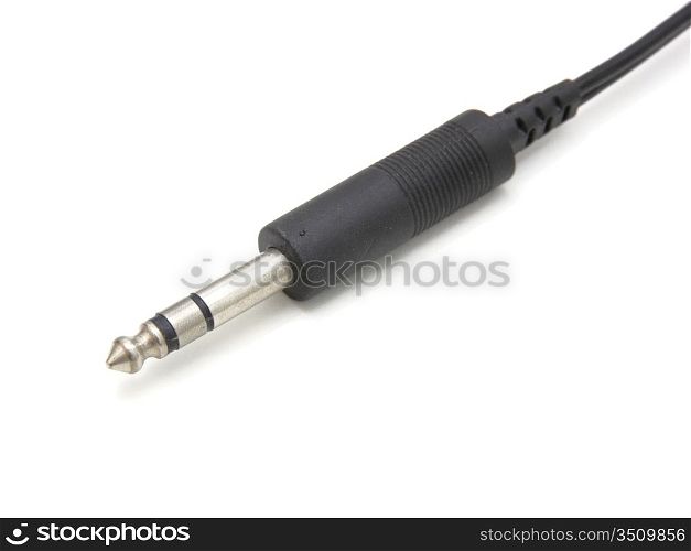 Audio cable isolated on white