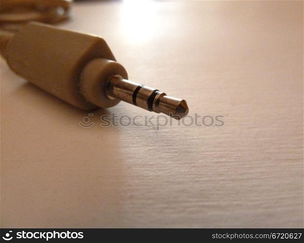 audio connector on a white background