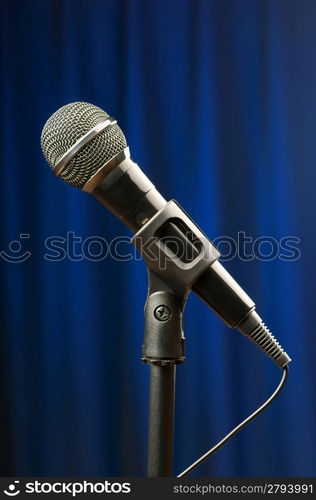 Audio microphone against the background