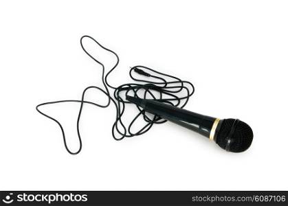 Audio microphone isolated on the white background