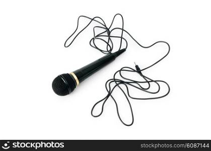 Audio microphone isolated on the white background