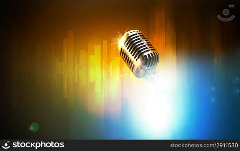 audio microphone retro style