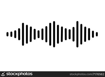 audio signal icon on white background. flat style. sound icon for your web site design, logo, app, UI. sound waves symbol. music pulse sign. equalizer symbol.