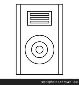Audio speaker icon. Outline illustration of audio speaker vector icon for web. Audio speaker icon, outline style