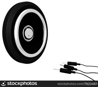 Audio Speaker Showing Musical Equipment Or Loudspeakers