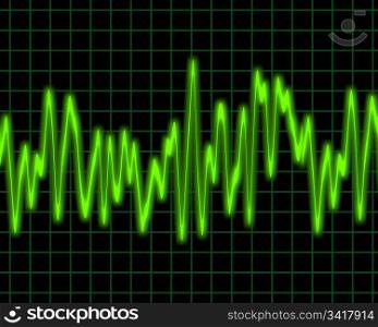 audio wave. image of a glowing audio or sine wave