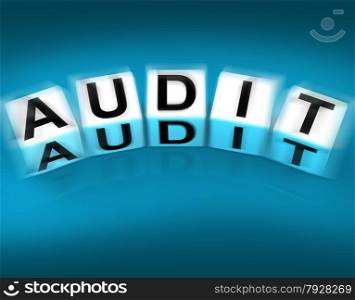 Audit Blocks Displaying Investigation Examination and Scrutiny