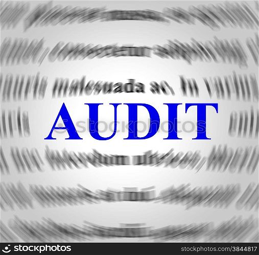 Audit Definition Showing Auditor Inspect And Explanation