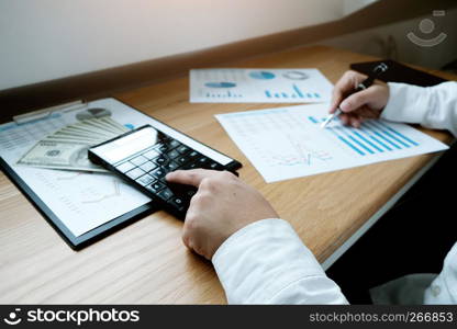 Auditor or internal revenue service staff, Business women checking annual financial statements of company. Audit Concept.