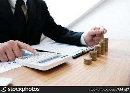 Auditor or internal revenue service staff, Business women checking annual financial statements of company. Audit Concept.