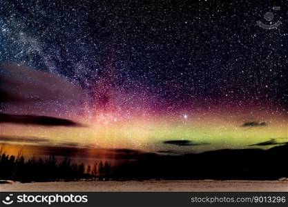 aurora borealis night northern sky