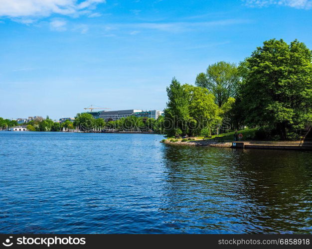 Aussenalster (Outer Alster lake) in Hamburg hdr. Aussenalster (meaning Outer Alster lake) in Hamburg, Germany, hdr