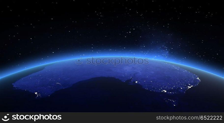 Australia 3d rendering planet. Australia. Elements of this image furnished by NASA 3d rendering. Australia 3d rendering planet