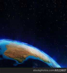 Australia 3d rendering planet. Australia. Elements of this image furnished by NASA 3d rendering. Australia 3d rendering planet