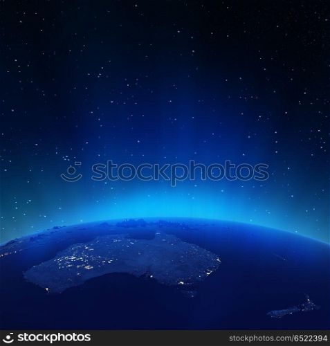 Australia and New Zeland 3d rendering. Australia and New Zeland. Elements of this image furnished by NASA 3d rendering. Australia and New Zeland 3d rendering
