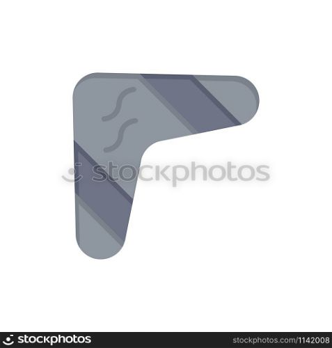 Australia, Australian, Boomerang, Indigenous, Travel, Weapon Flat Color Icon. Vector icon banner Template